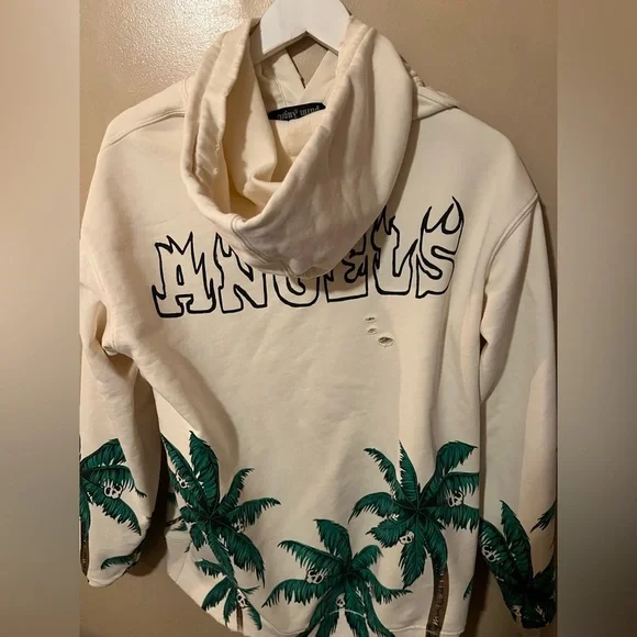 Palm Angels Palm Skull Vint Hoody White Green lar ssense street gallery utility - Picture 7 of 11